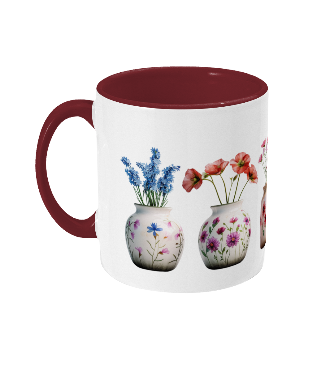 Colored Mug Flowers