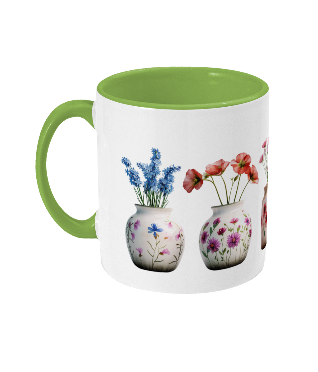 Colored Mug Flowers