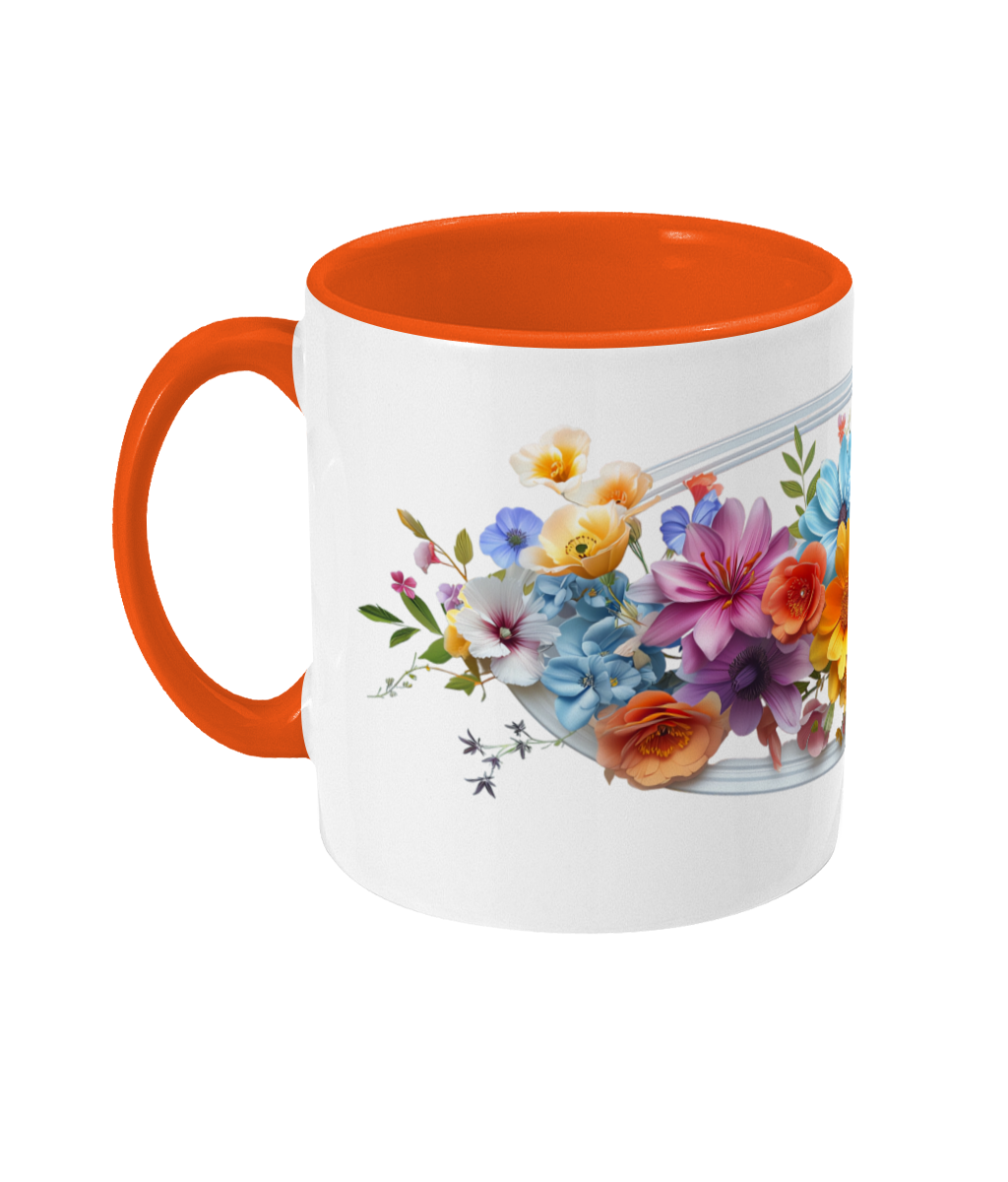 Colored Mug Flowers