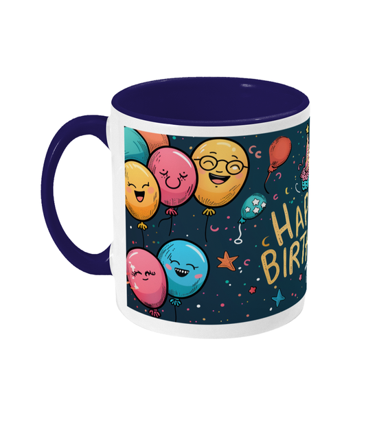 Tasse colorée Joyeux anniversaire 70 ans