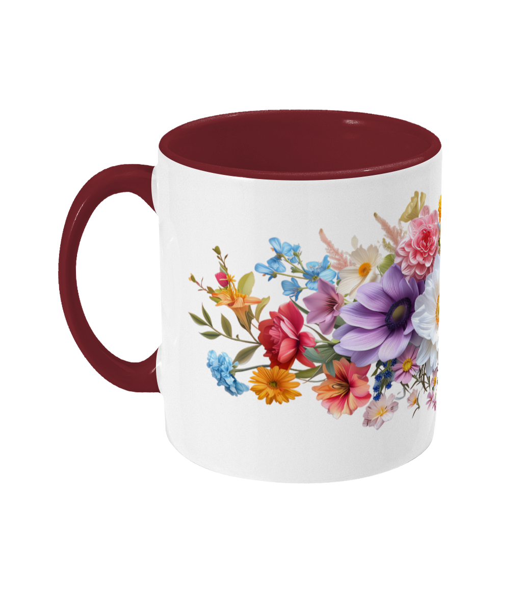Colored Mug Flowers