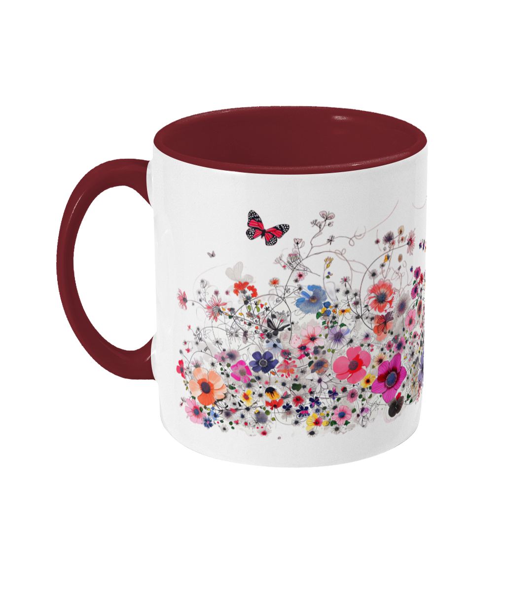Colored Mug Flowers