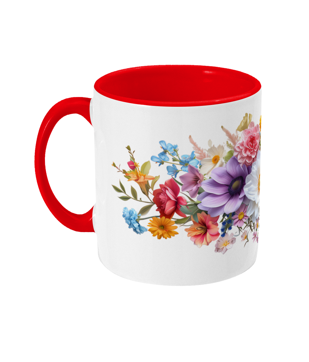 Colored Mug Flowers