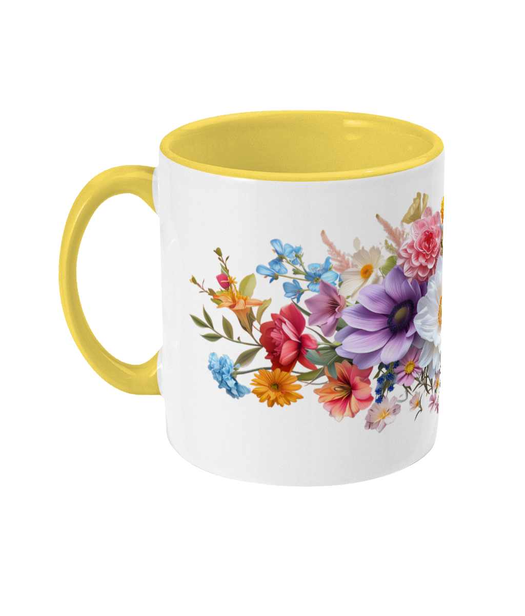 Colored Mug Flowers