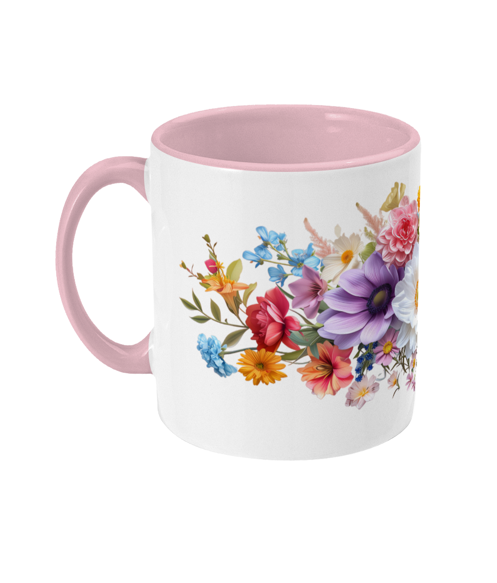 Colored Mug Flowers