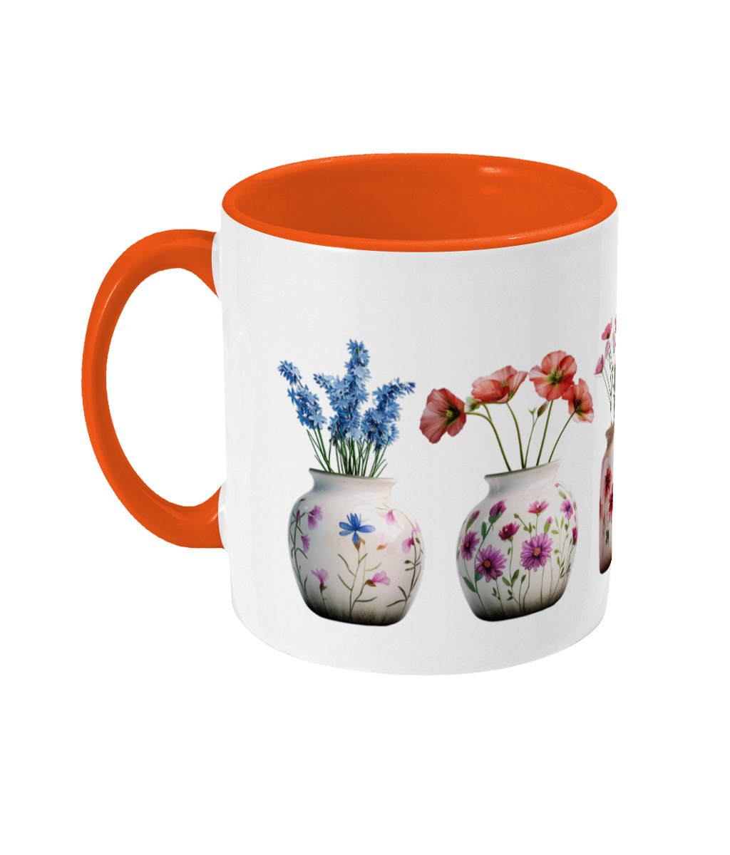 Colored Mug Flowers