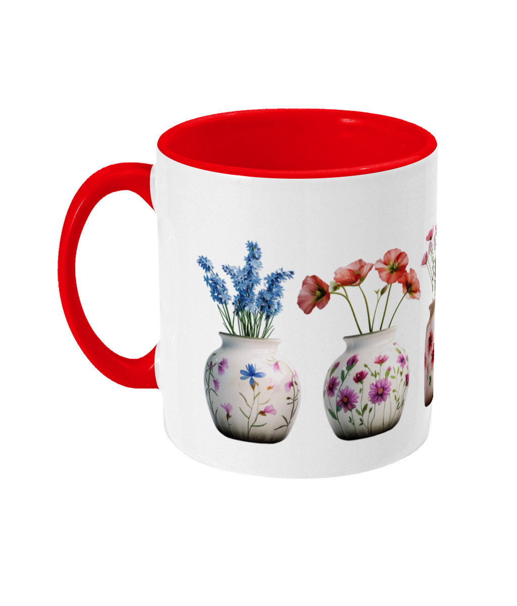 Colored Mug Flowers