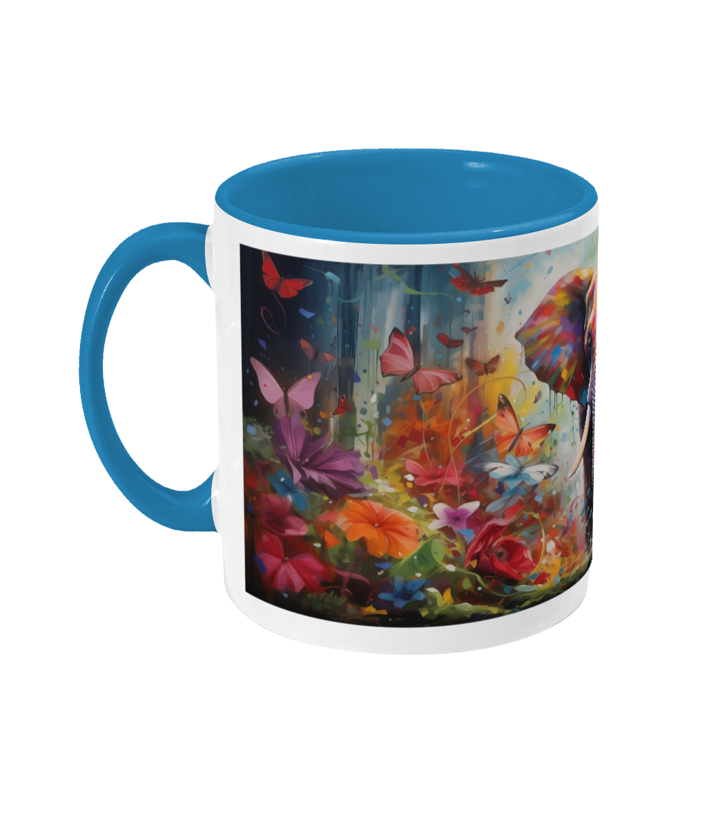 Mug coloré Éléphant dans la forêt