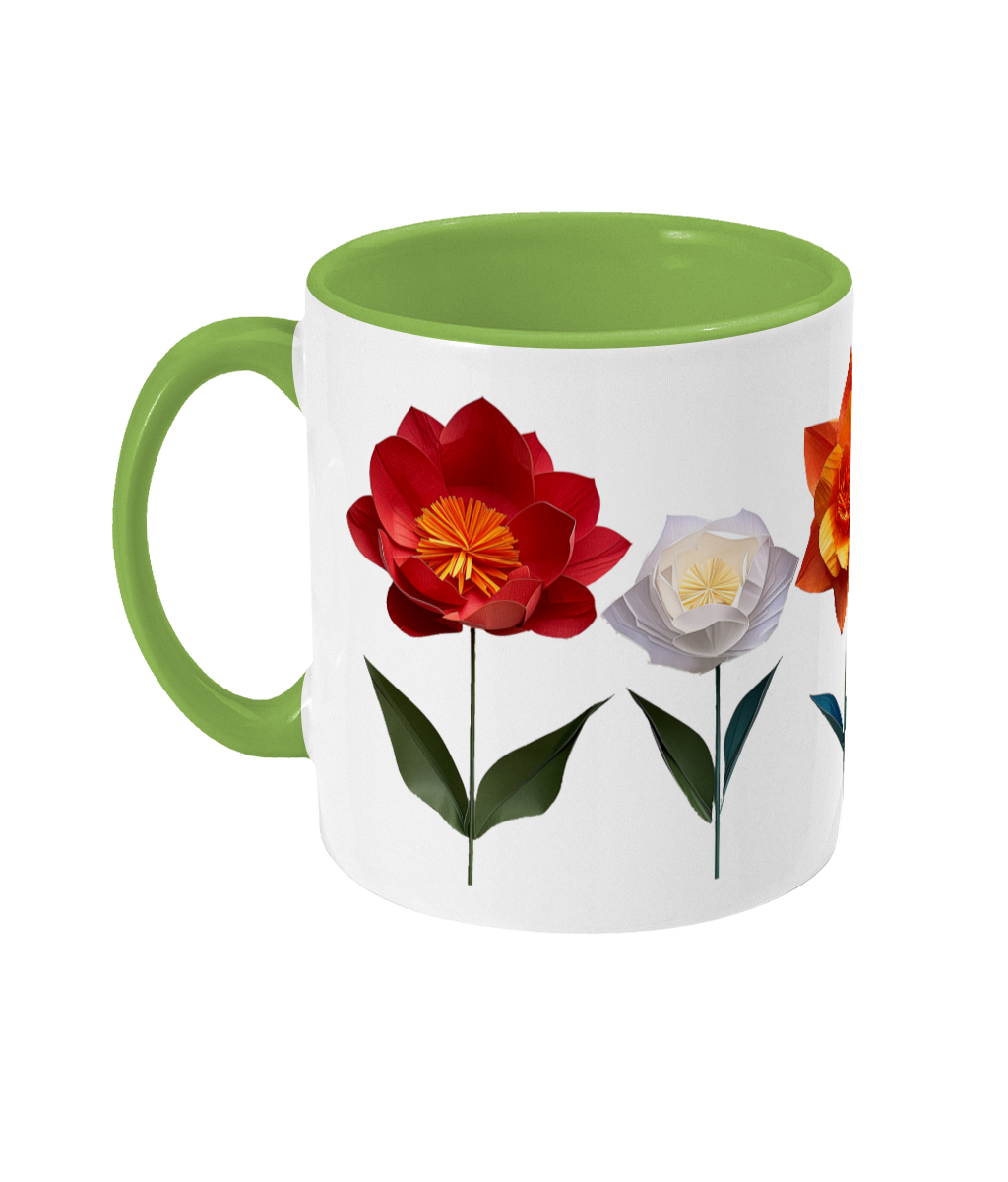 Colored Mug Flowers
