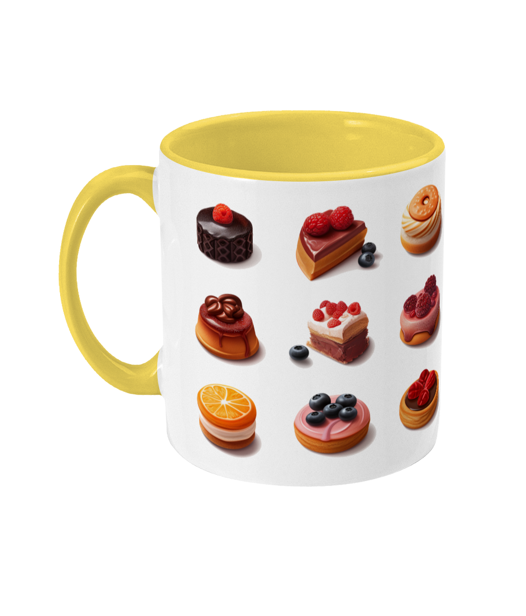 Colored Mug of Pastries
