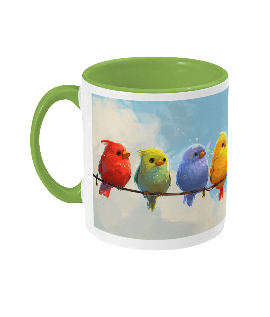 Gekleurde Mok Vogels