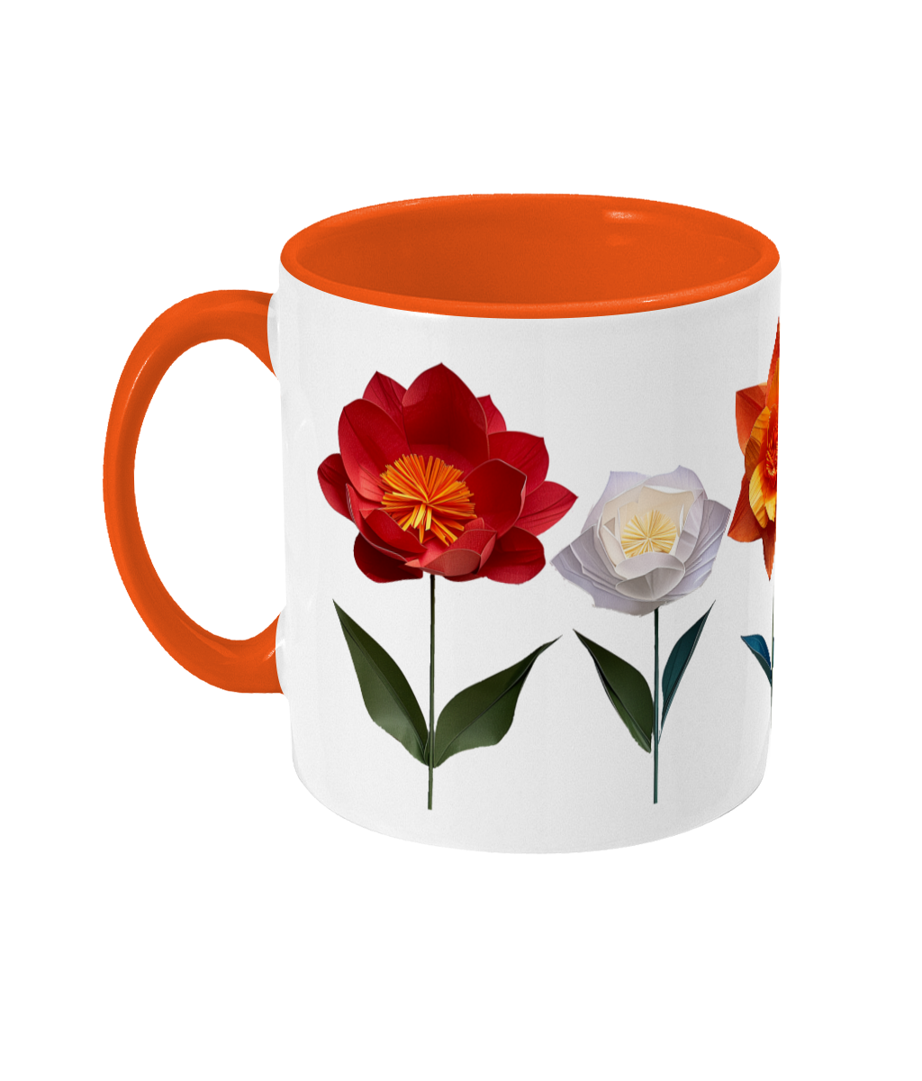 Colored Mug Flowers