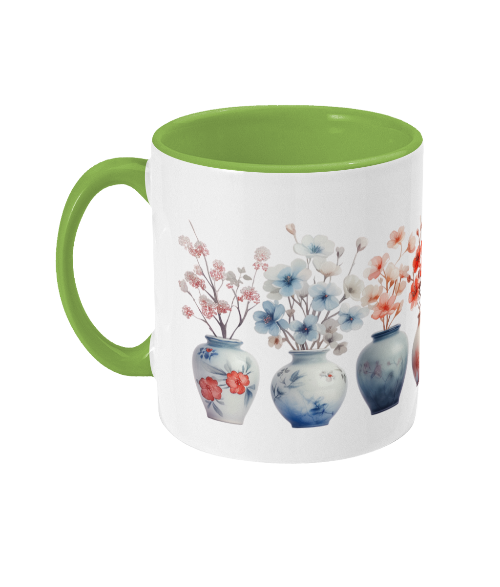Colored Mug Flowers