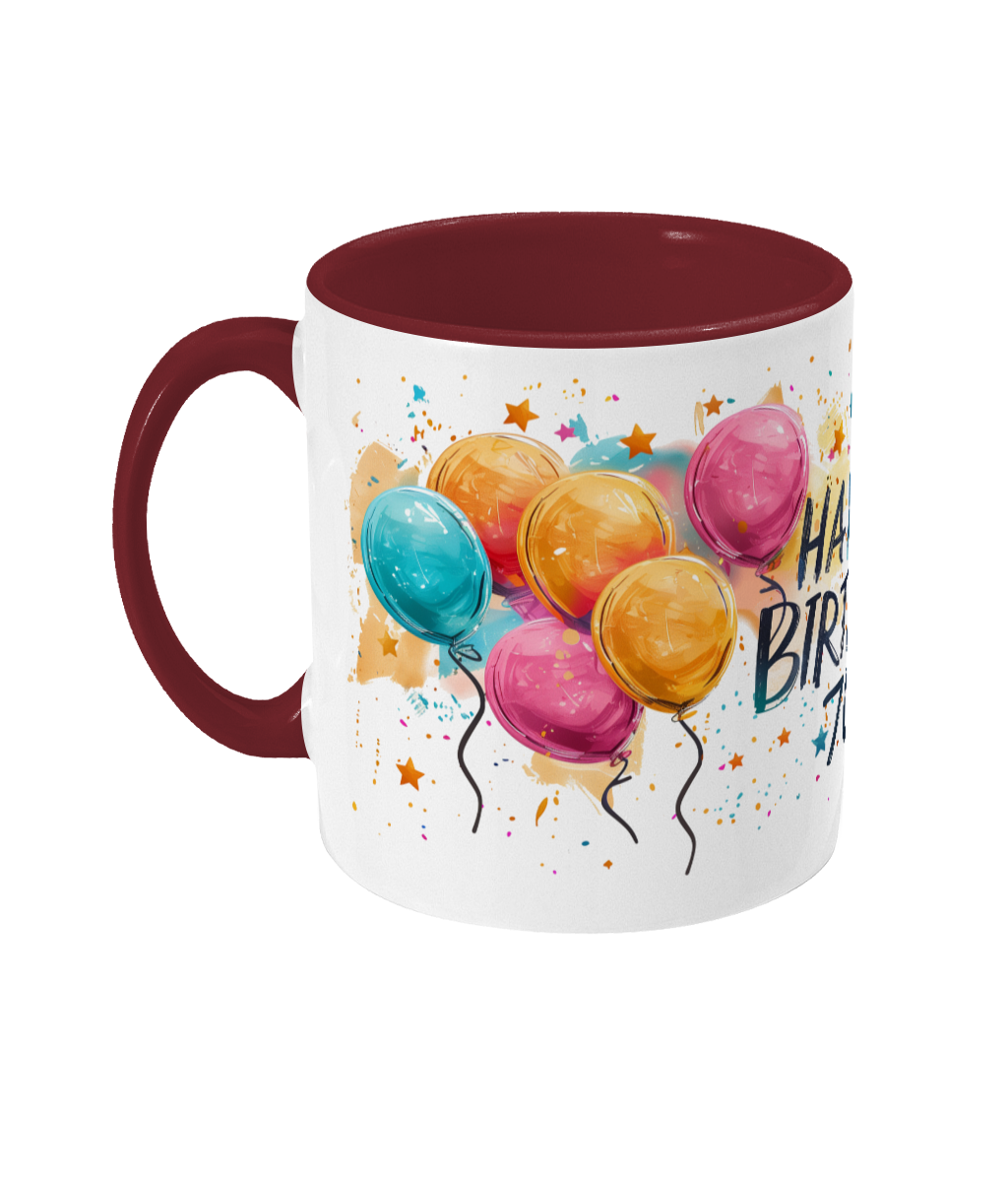 Tasse colorée Joyeux anniversaire 70 ans