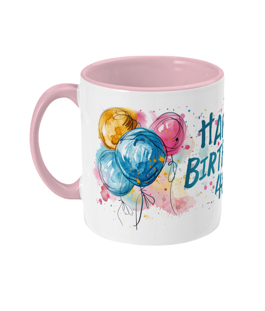 Tasse colorée Joyeux anniversaire 40 ans