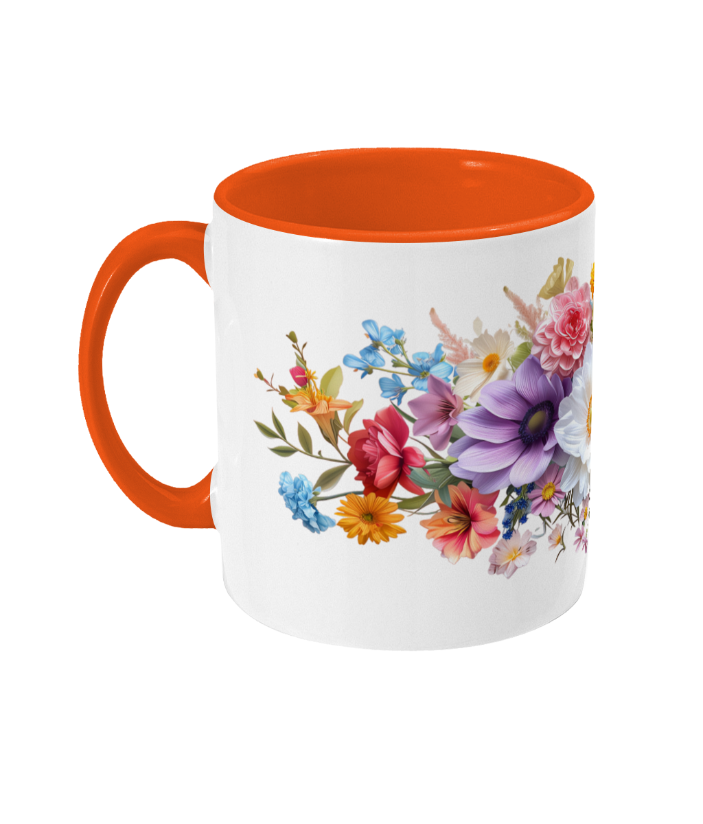 Colored Mug Flowers