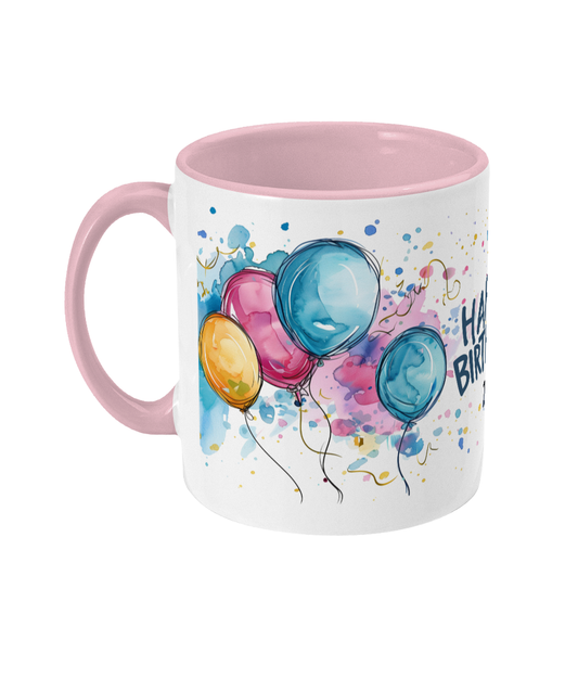 Tasse colorée Joyeux anniversaire 20