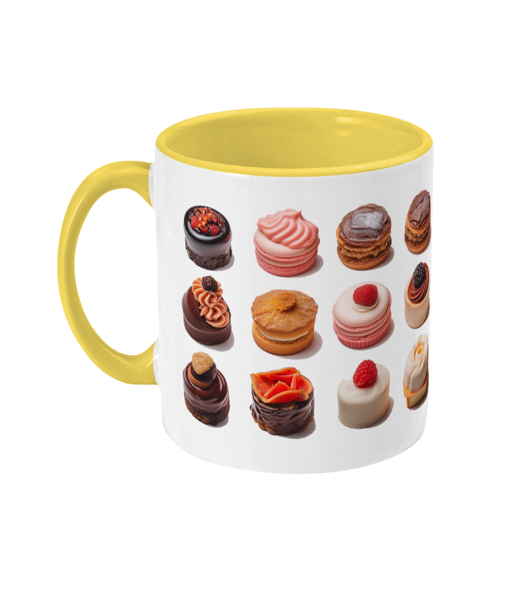 Colored Mug of Pastries