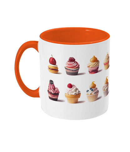 Pâtisseries colorées dans des tasses
