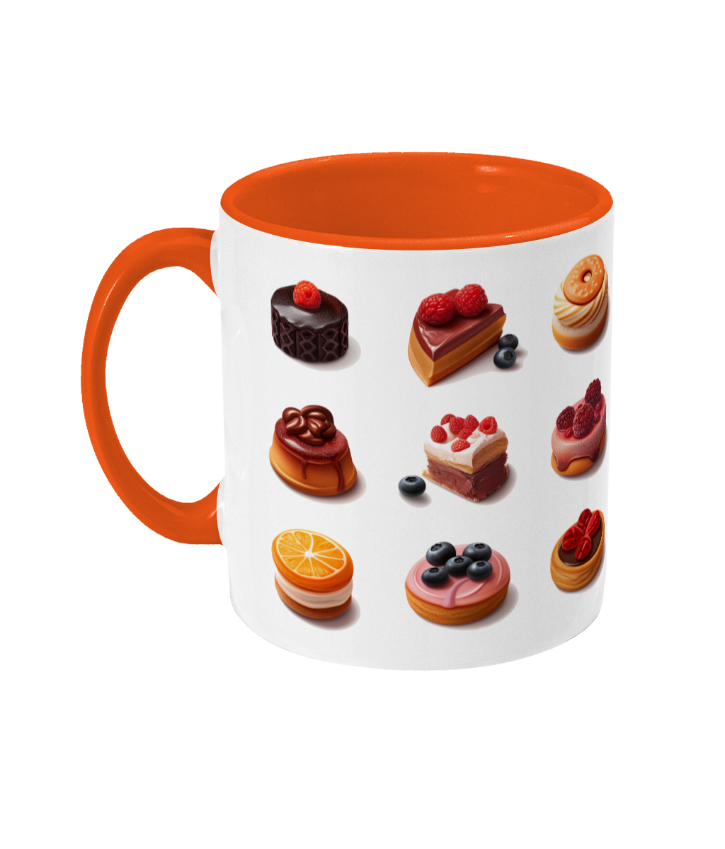 Colored Mug of Pastries