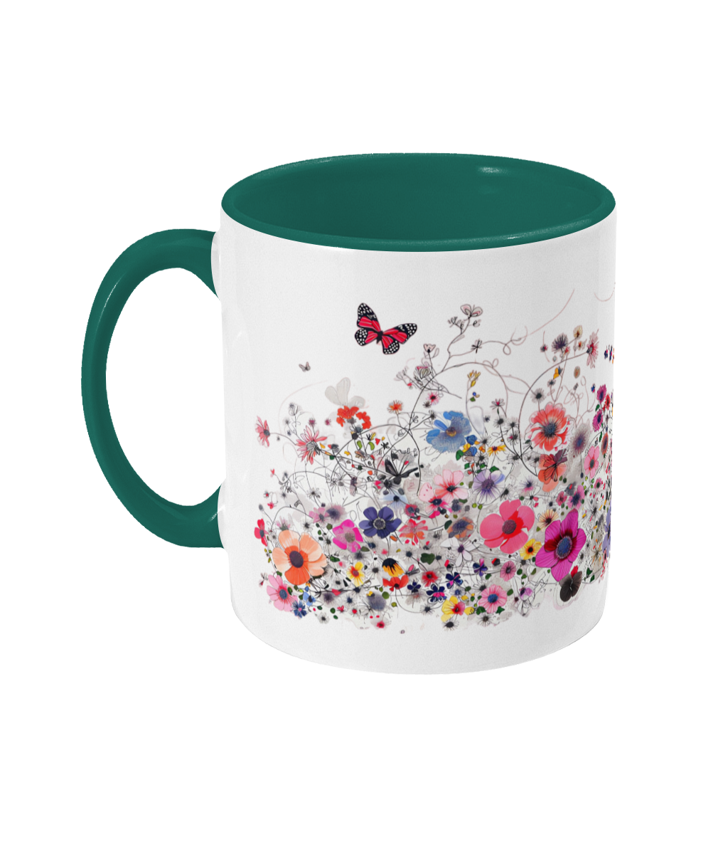 Colored Mug Flowers