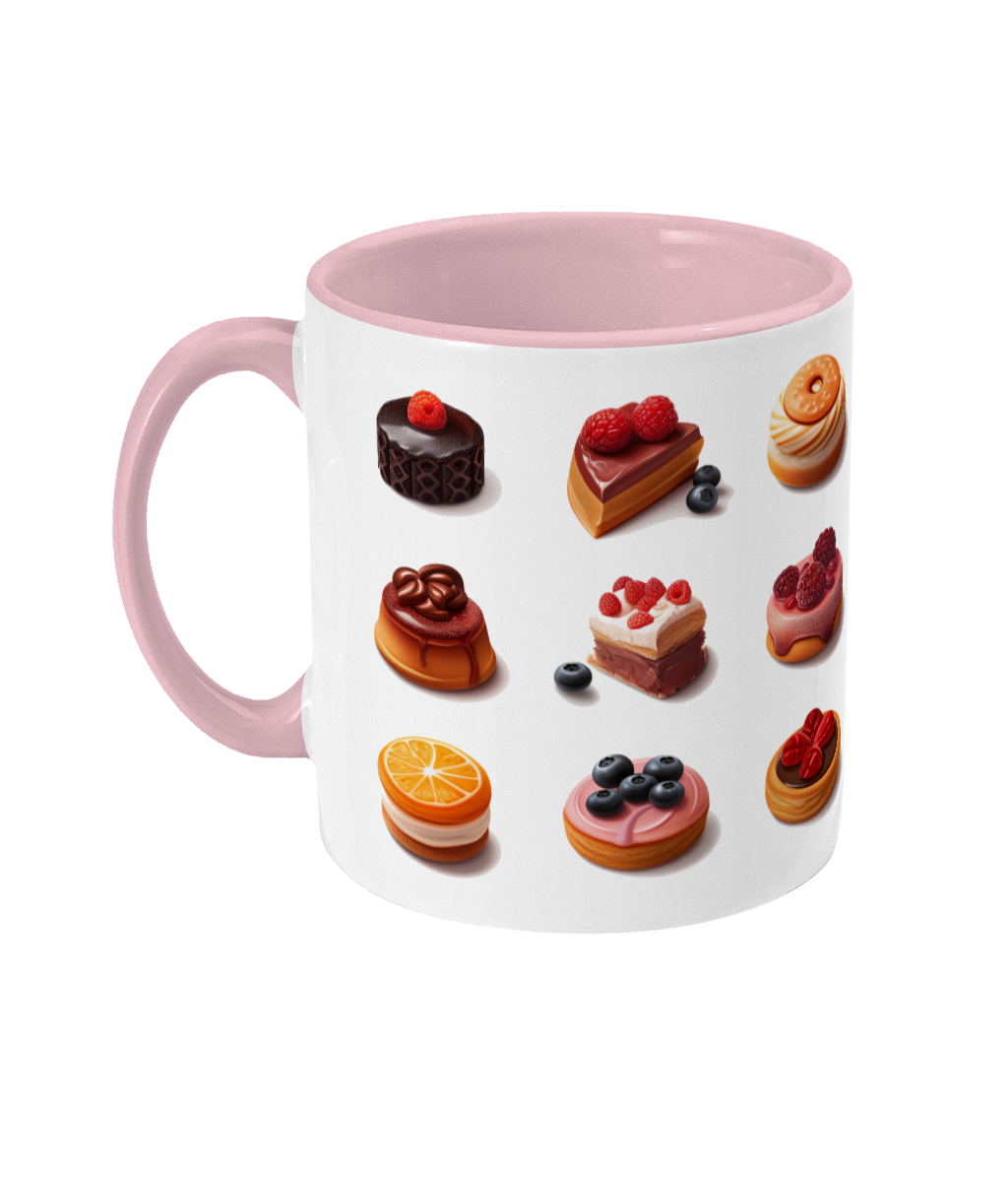 Colored Mug of Pastries