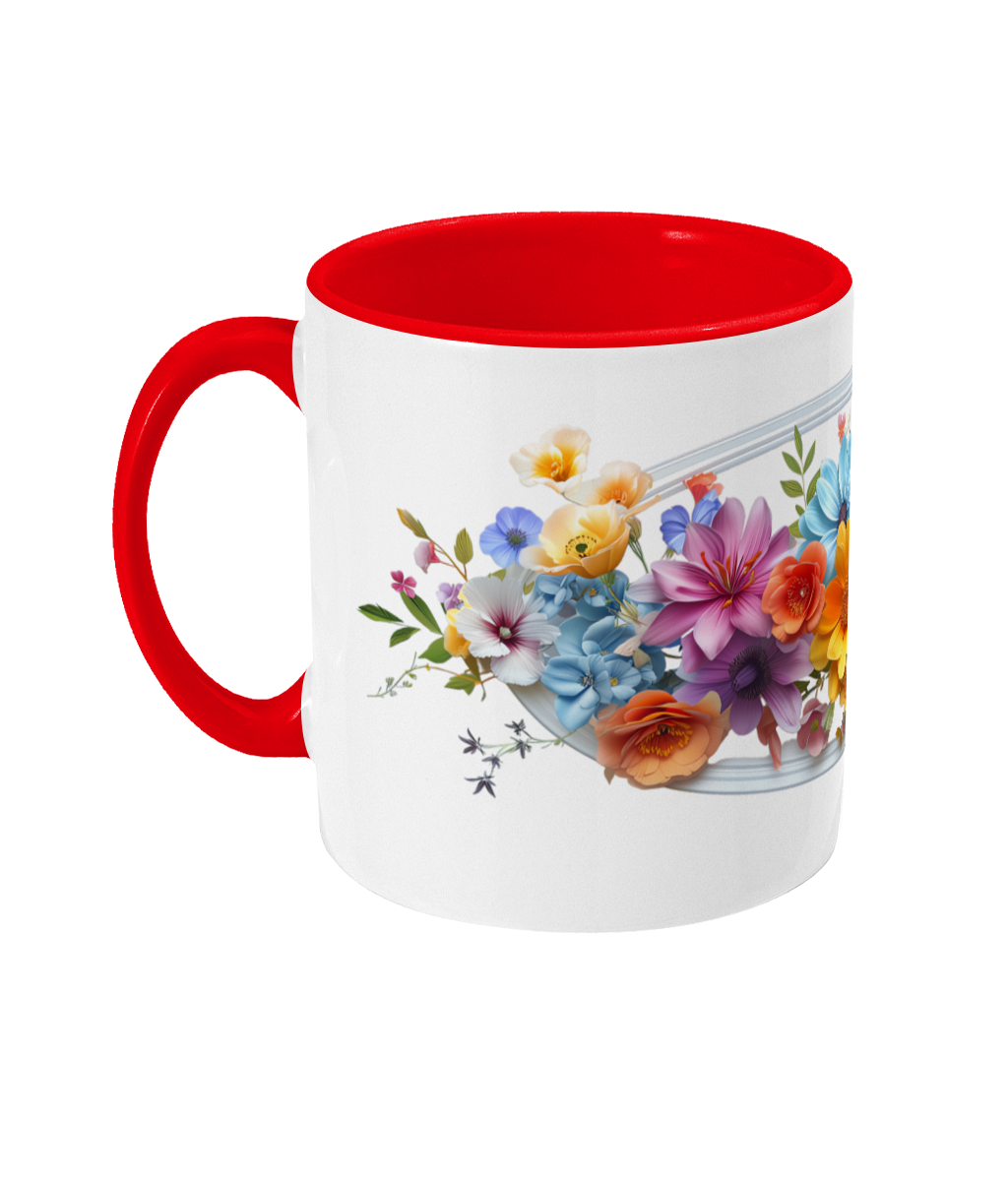 Colored Mug Flowers