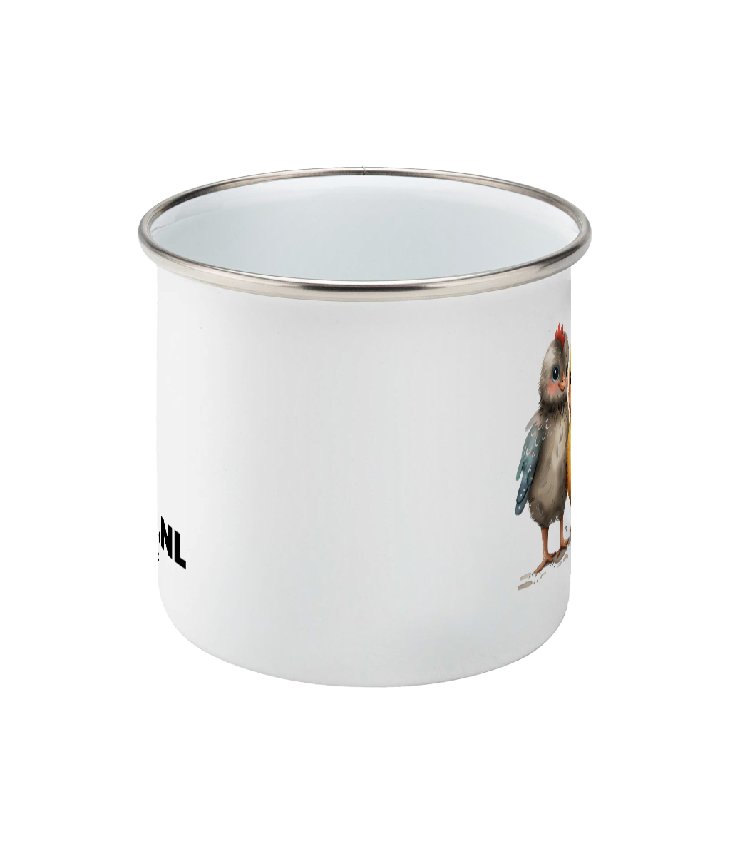 Enamel Mug Chickens