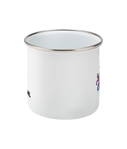 Tasse en émail avec logo