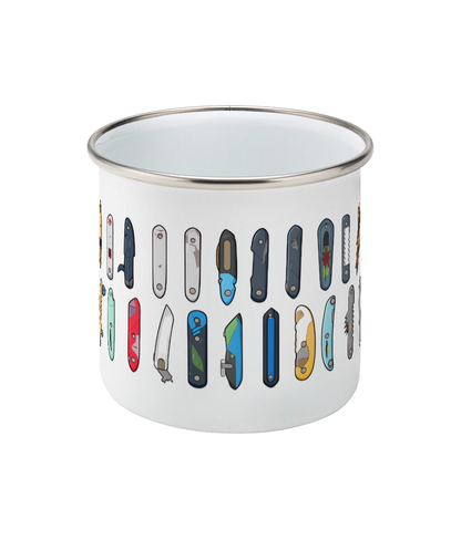 Enamel Mug Pocket Knives