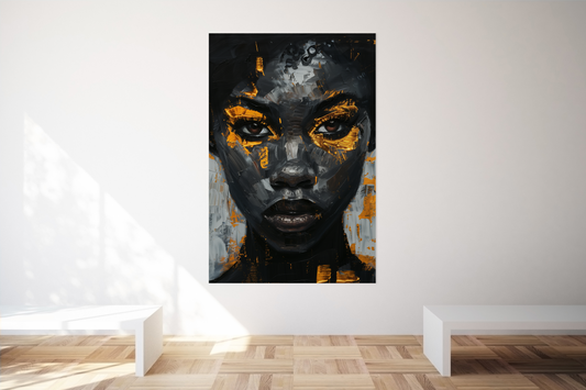 Canvas :: Black &amp; Gold Woman