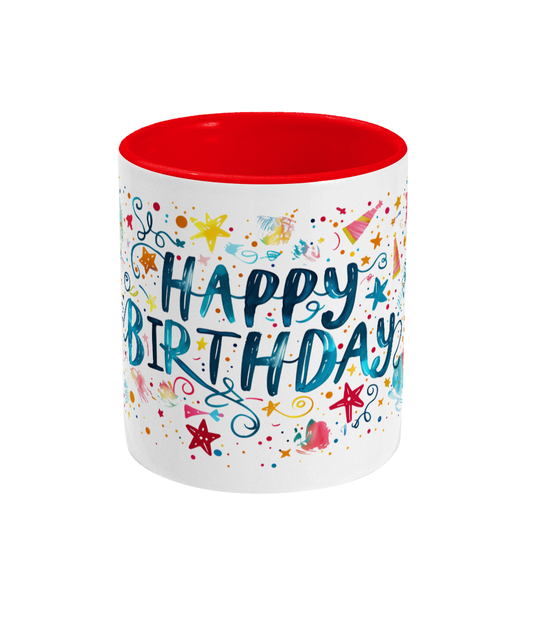 Tasse colorée Joyeux anniversaire