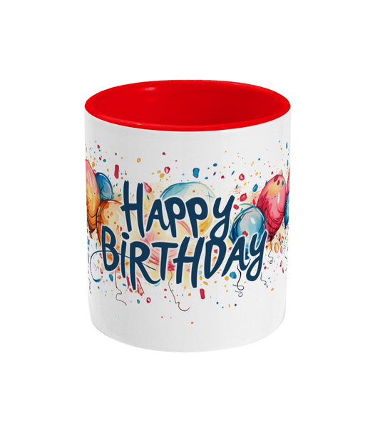 Tasse colorée Joyeux anniversaire