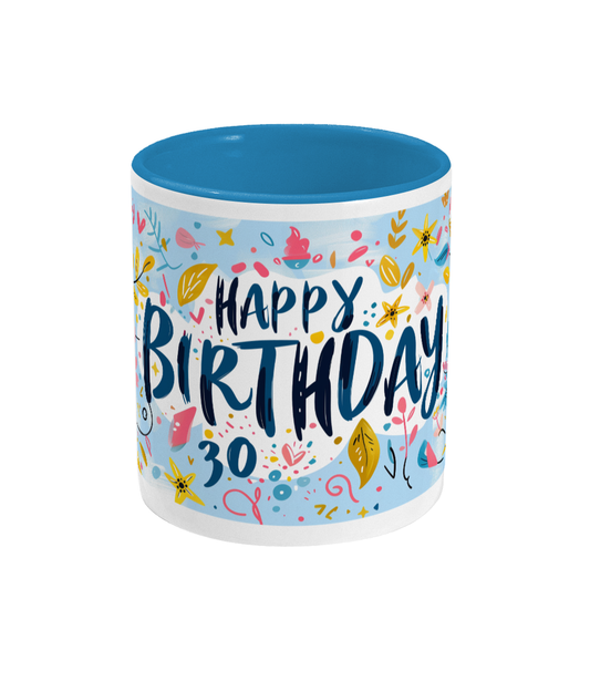 Tasse colorée Joyeux anniversaire 30 ans