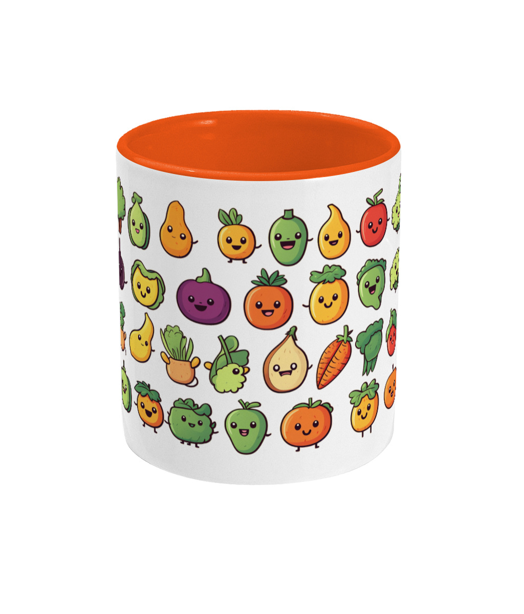 Colored Mug Fruit and vegetables