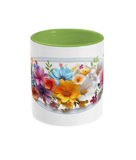 Colored Mug Flowers