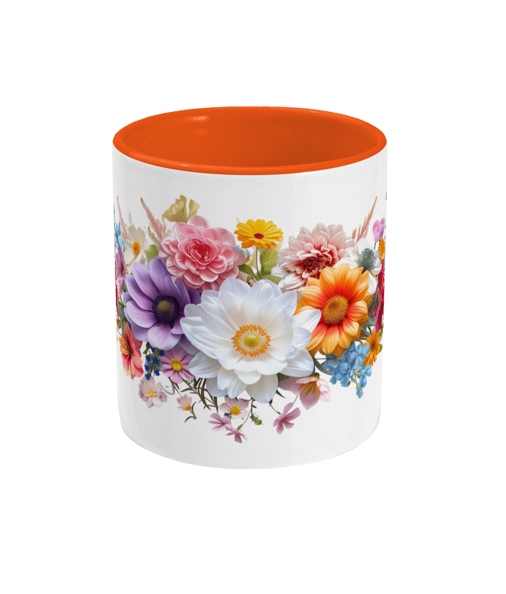 Colored Mug Flowers