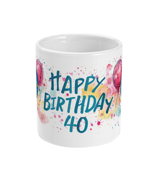 Tasse Joyeux anniversaire 40 ans