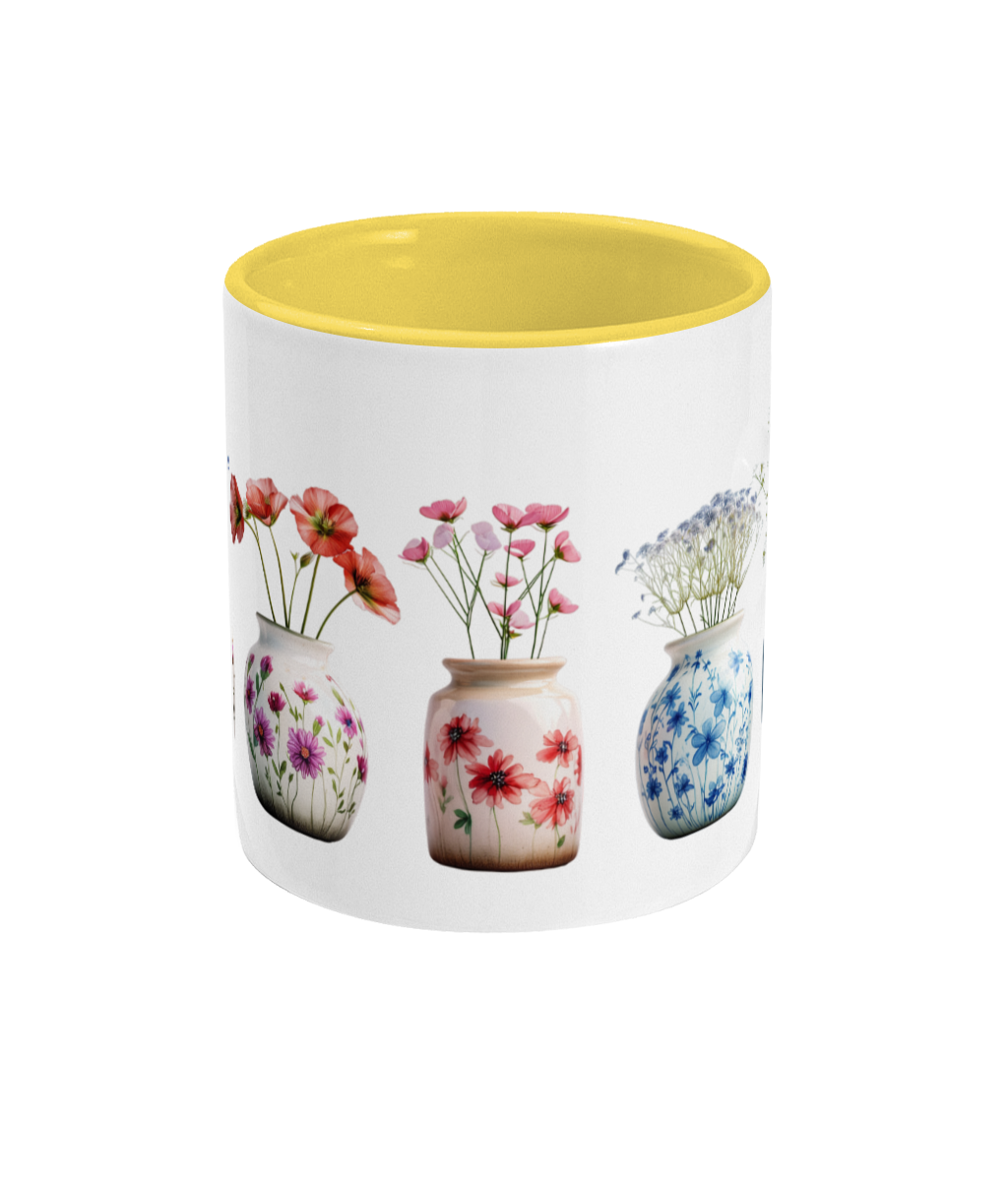 Colored Mug Flowers