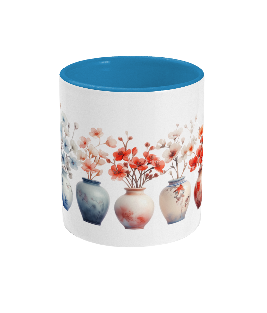 Colored Mug Flowers