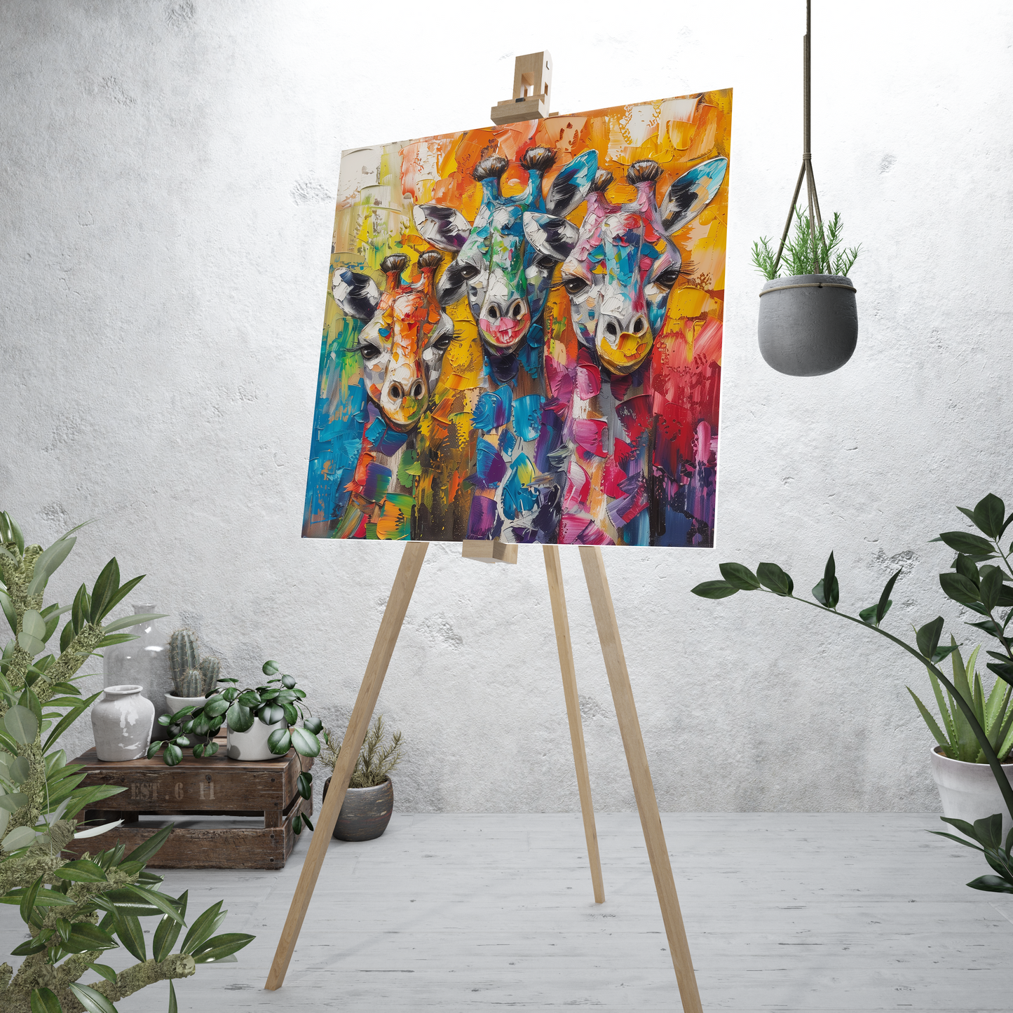 Toile :: Animaux colorés