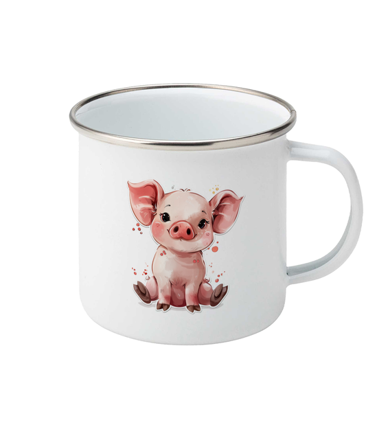 Enamel Mug Pig