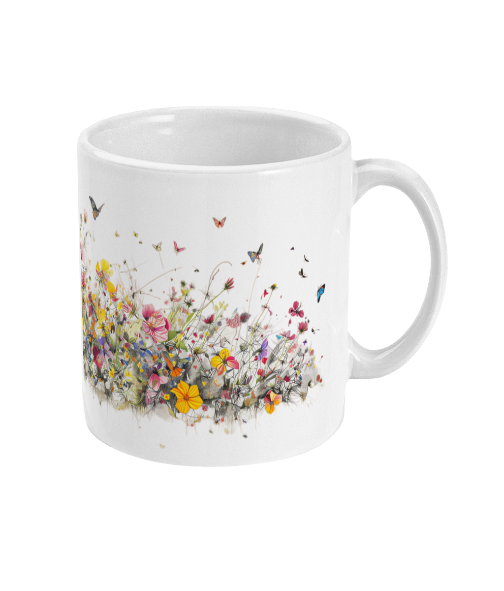 Fleurs dans une tasse