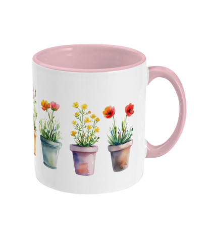Colored Mug Flowers