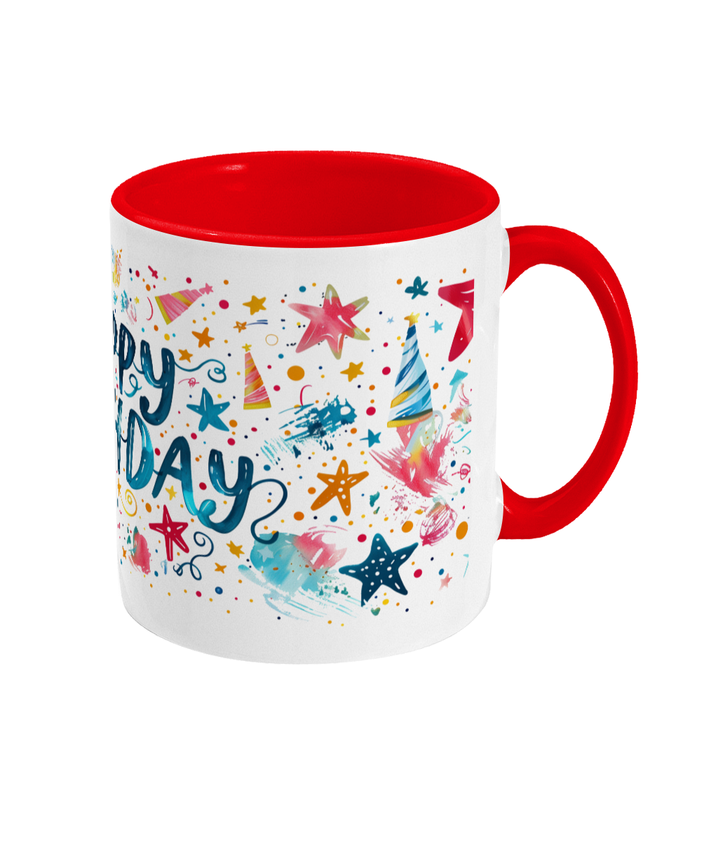 Tasse colorée Joyeux anniversaire