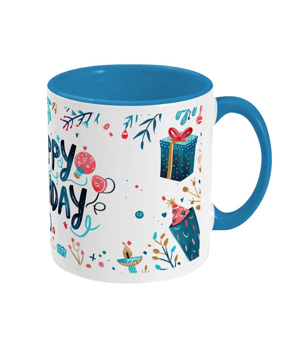 Mug coloré Joyeux anniversaire 80 ans