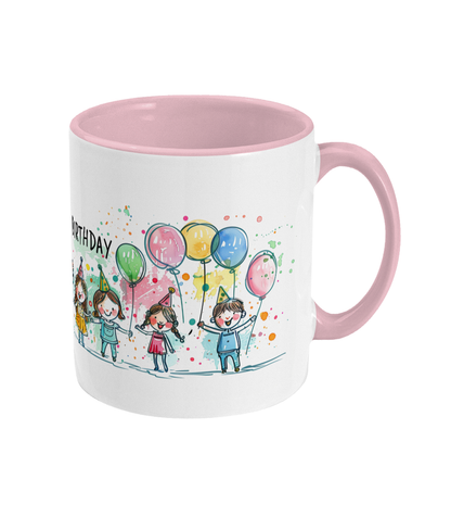 Tasse colorée Joyeux anniversaire