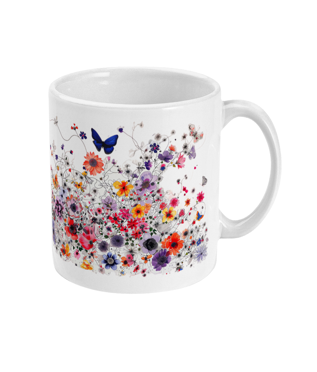 Fleurs dans une tasse