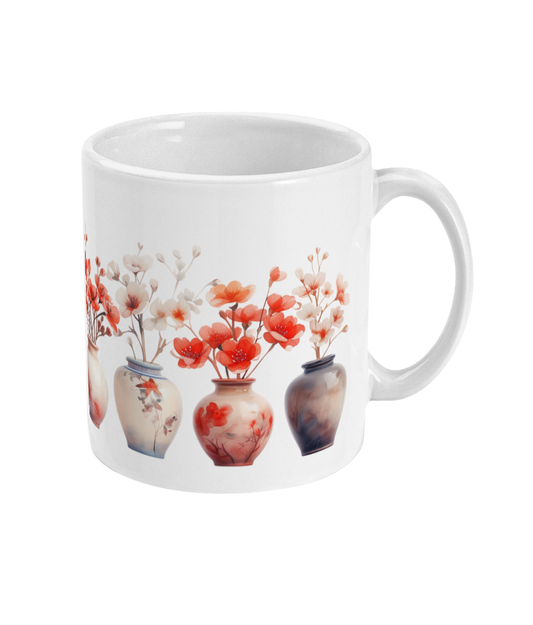 Fleurs dans une tasse
