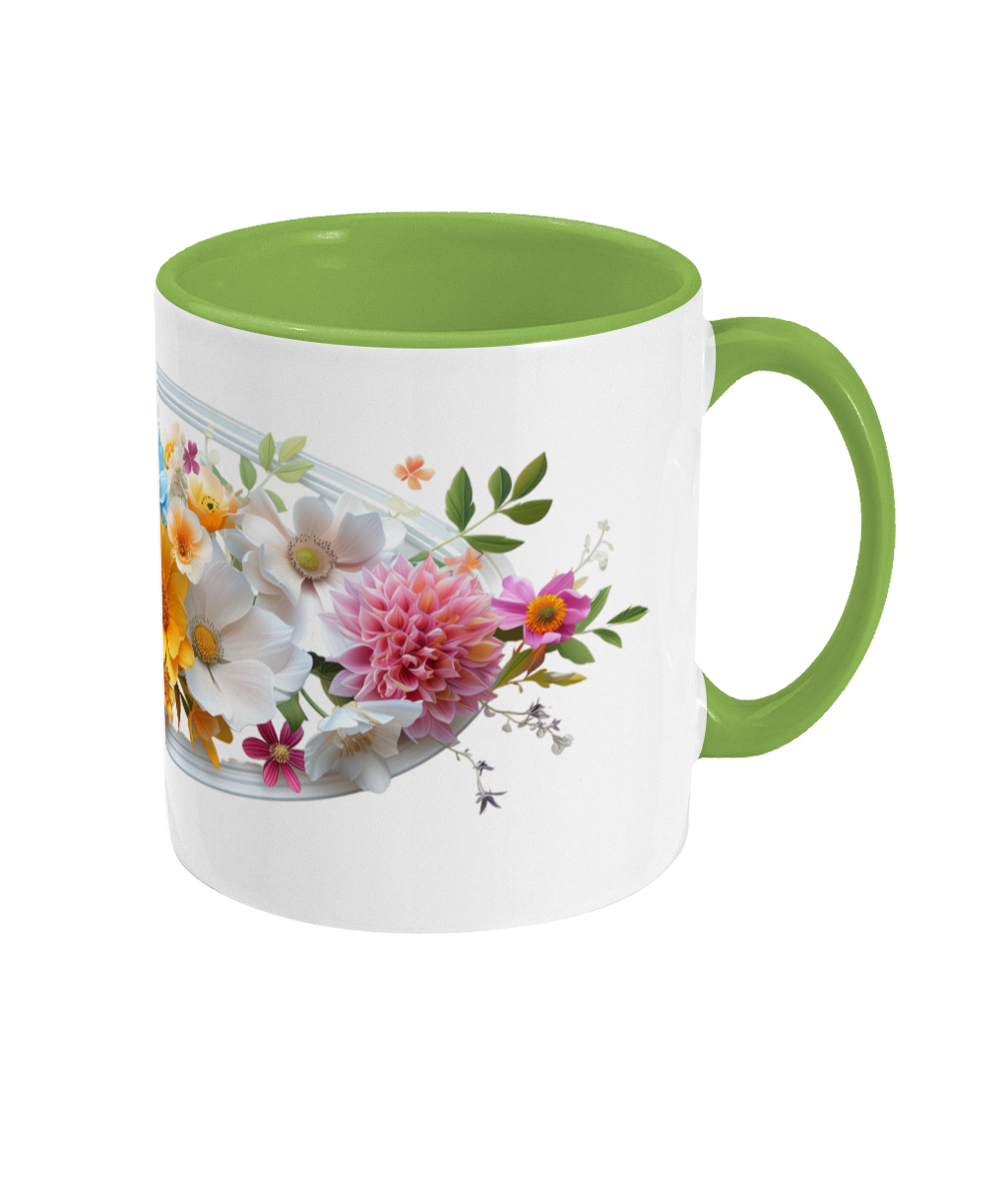 Colored Mug Flowers
